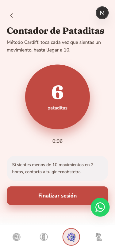 Pataditas y contracciones, sin apps sueltas